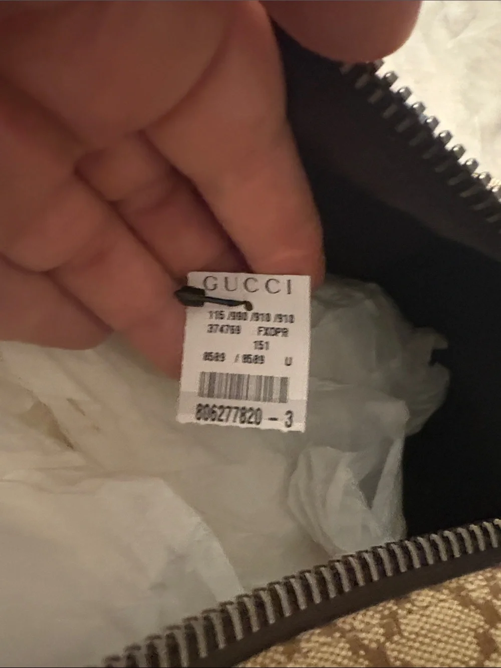 Vintage Gucci Beige Monogram Backpack with Green and Red Stripes